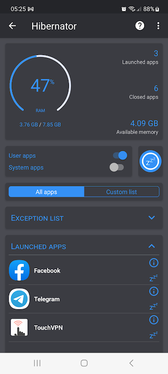 Hibernator: Force Stop Apps Screenshot4