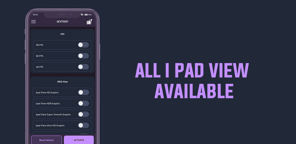 GFXTOOY IPAD VIEW & 90 FPS Screenshot3