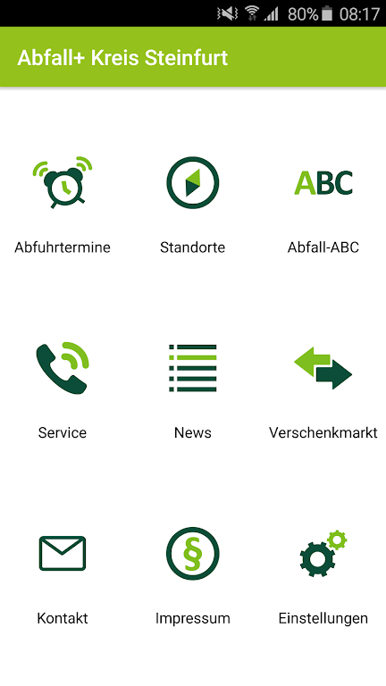 Abfall App Kreis Steinfurt Screenshot1