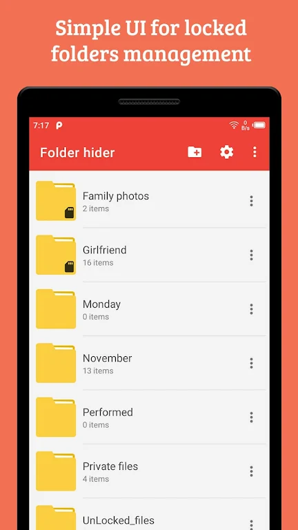 Lock my Folder - Folder hider Screenshot1