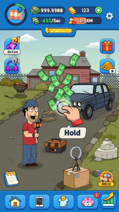 Idle Vlogger - Rich Me! Screenshot2