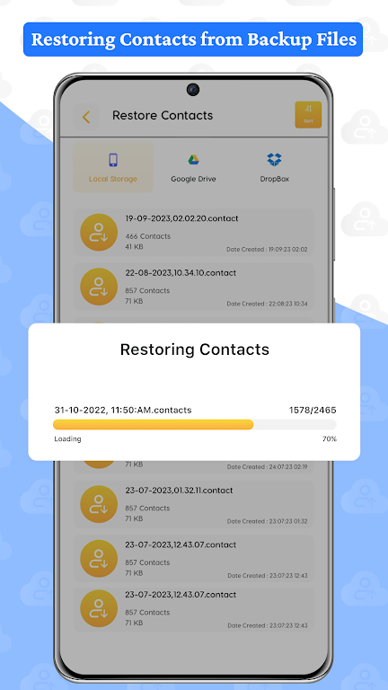 Contacts Backup and Restore Screenshot3