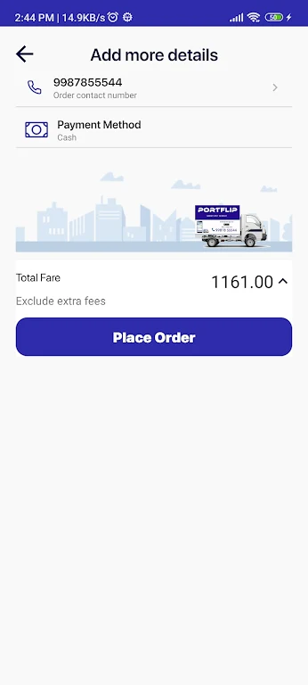 PORTFLIP - Book a Tempo Truck Screenshot1