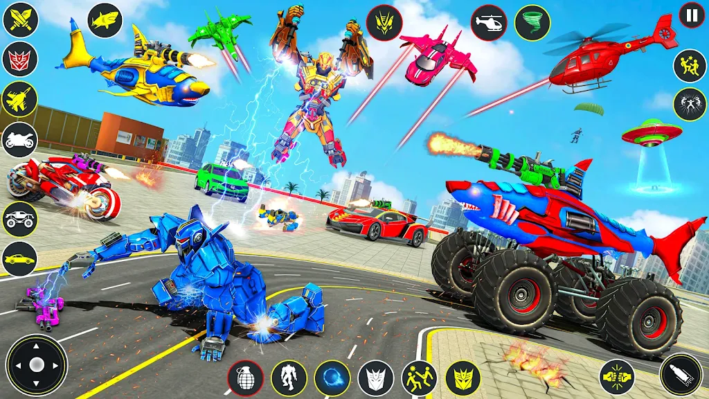 Monster Truck Robot Shark Game Screenshot2