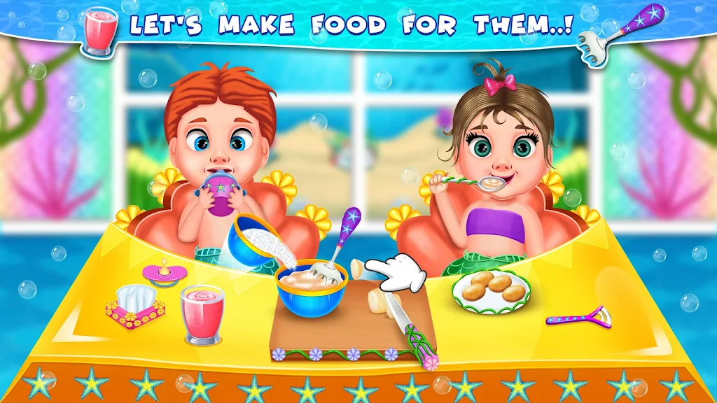 Twin mermaid babysitter care Screenshot3