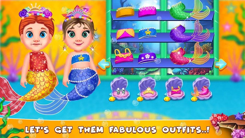 Twin mermaid babysitter care Screenshot1