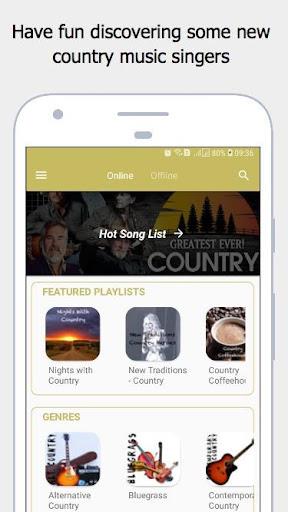 Country Music : Best Song Online & Offline Screenshot1
