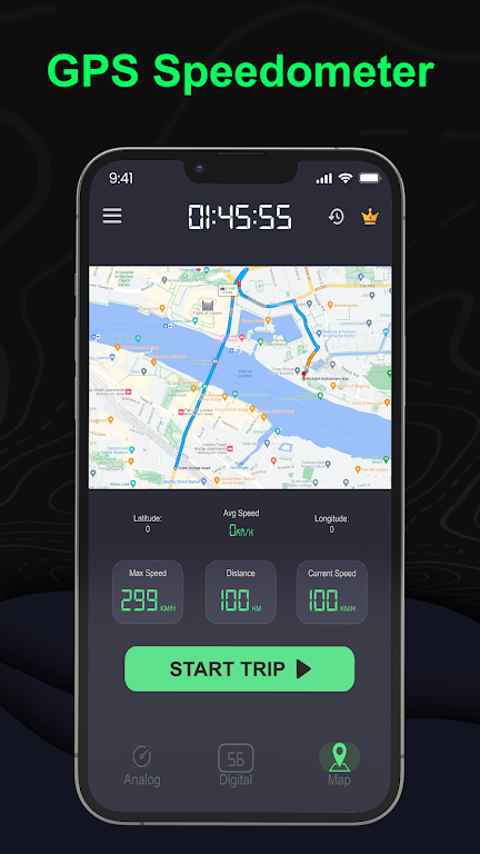 Odometer: GPS Speedometer App Screenshot1