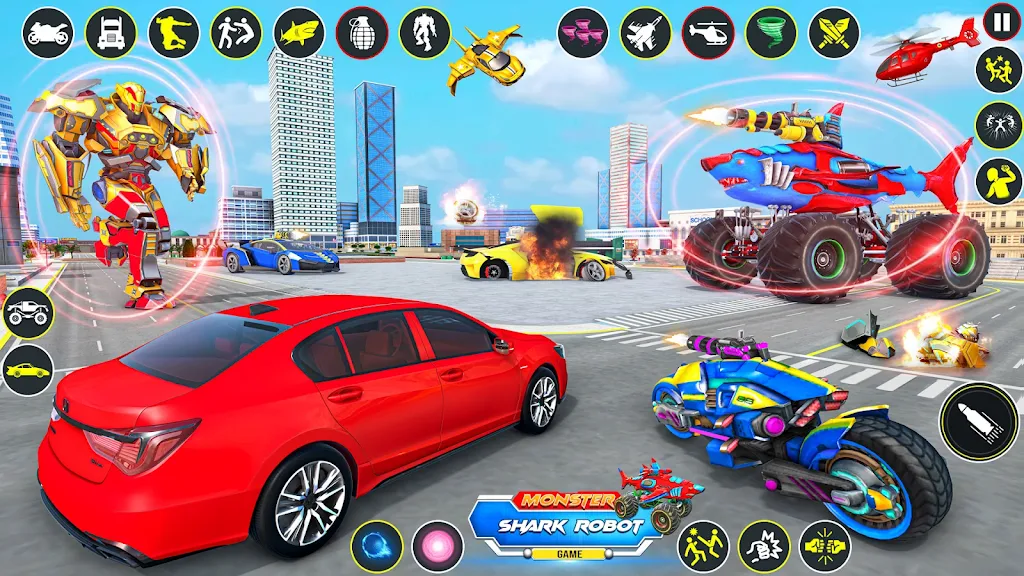 Monster Truck Robot Shark Game Screenshot1