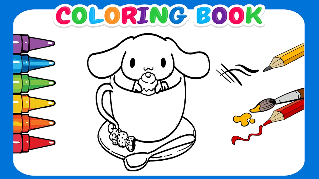 Cute Cinnamoroll coloring book Screenshot1