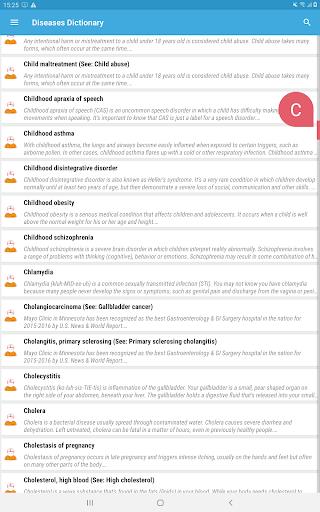 Diseases Treatments Dictionary (Offline) Screenshot2