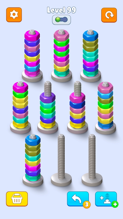 Nuts & Bolts Color Sort Game Screenshot5