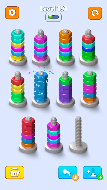 Nuts & Bolts Color Sort Game Screenshot3