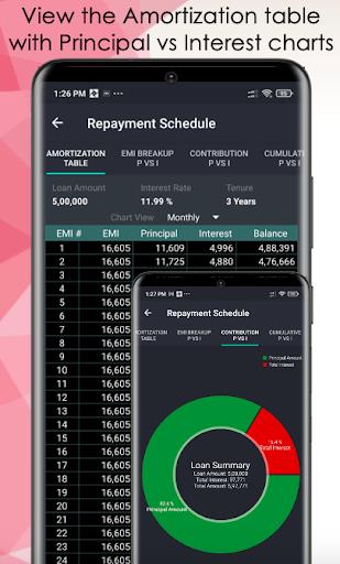 Loan/Mortgage EMI Calculator Screenshot1