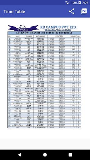 KD Campus Class Schedule (Clas Screenshot4