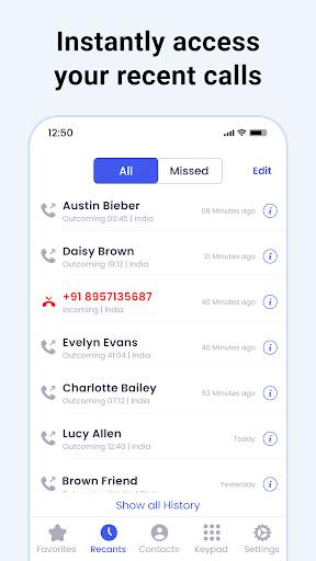 Contacts - calling Speed Dial Screenshot3