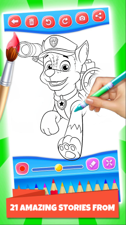 Paw Patron Coloring Game Screenshot2