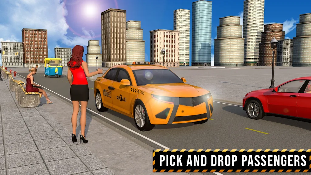 USA Taxi Car Driving: Car Game Screenshot1