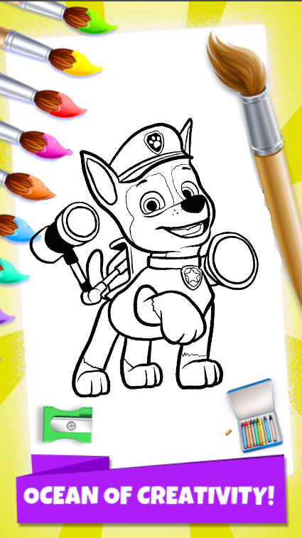 Paw Patron Coloring Game Screenshot3