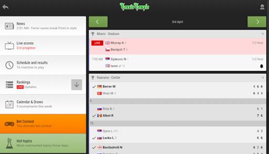 Tennis Temple - Live Scores Screenshot2