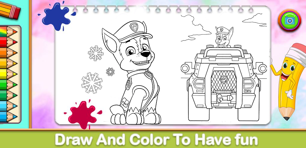 Paw Patron Coloring Game Screenshot1