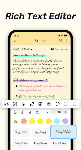 Easy Notes - Notebook, Notepad Mod Screenshot3