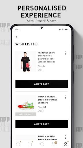 PUMA Shopping App Screenshot1