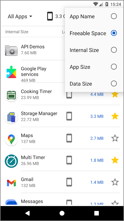 Storage Manager: app space Screenshot4