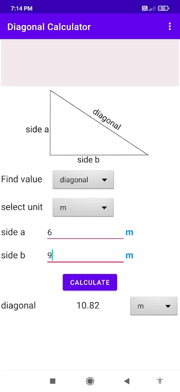 diagonal calculator Screenshot1