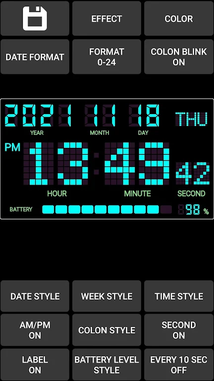 Simple Clock DIGITALCLOCK SHG3 Screenshot4