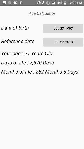 Age & Time Calculator Screenshot1