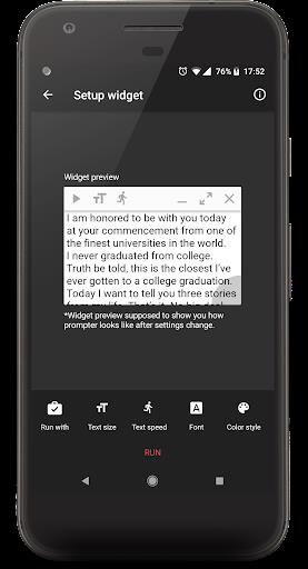 Oratory - teleprompter widget Screenshot3