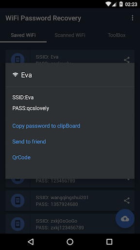 WiFi Password Recovery Screenshot2