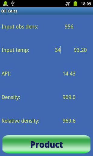 Calculator for oil enhanced Screenshot2