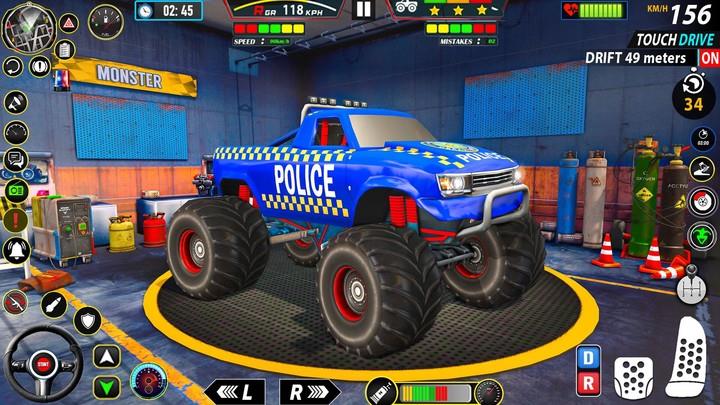 Police Monster Truck Car Games Screenshot5