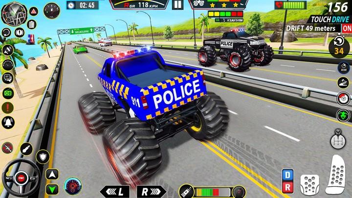 Police Monster Truck Car Games Screenshot4