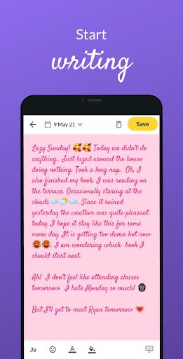 My Personal Diary - Simple diary with lock offline Screenshot2