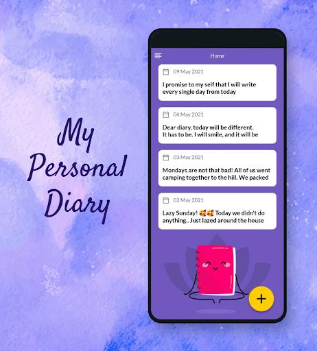 My Personal Diary - Simple diary with lock offline Screenshot1