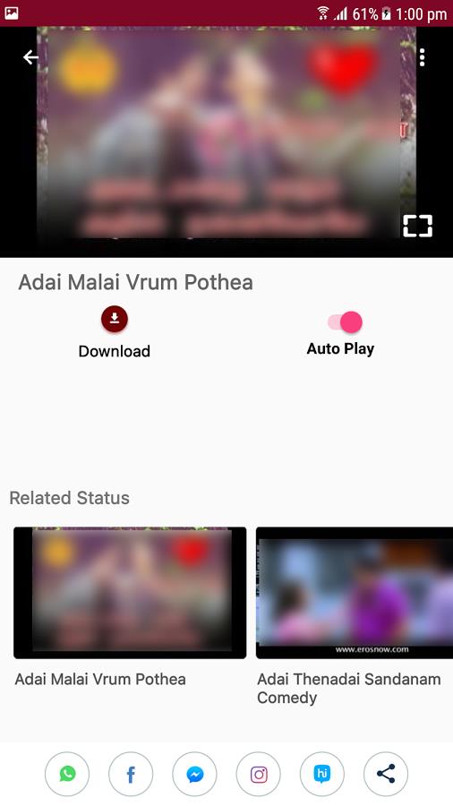 Tamil Video Status Songs for WhatsApp Screenshot3