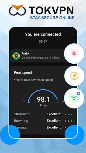 TokVPN - Safe VPN Proxy Screenshot2