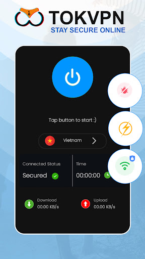 TokVPN - Safe VPN Proxy Screenshot1