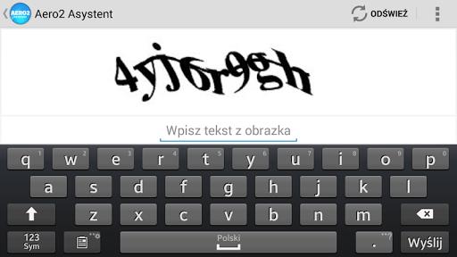 Aero2 Asystent - kody captcha Screenshot1