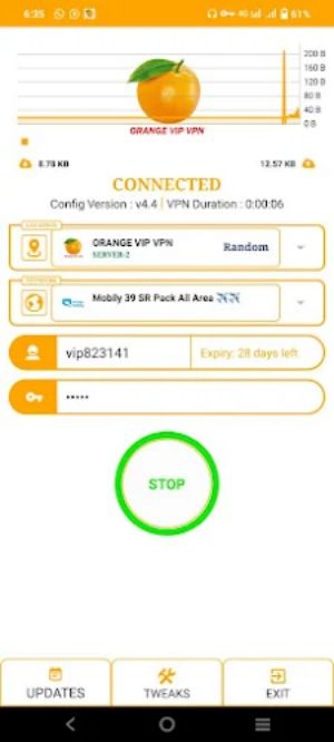 ORANGE VIP VPN PRO Screenshot1