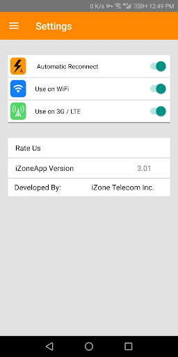 IZONE APP VPN Screenshot4