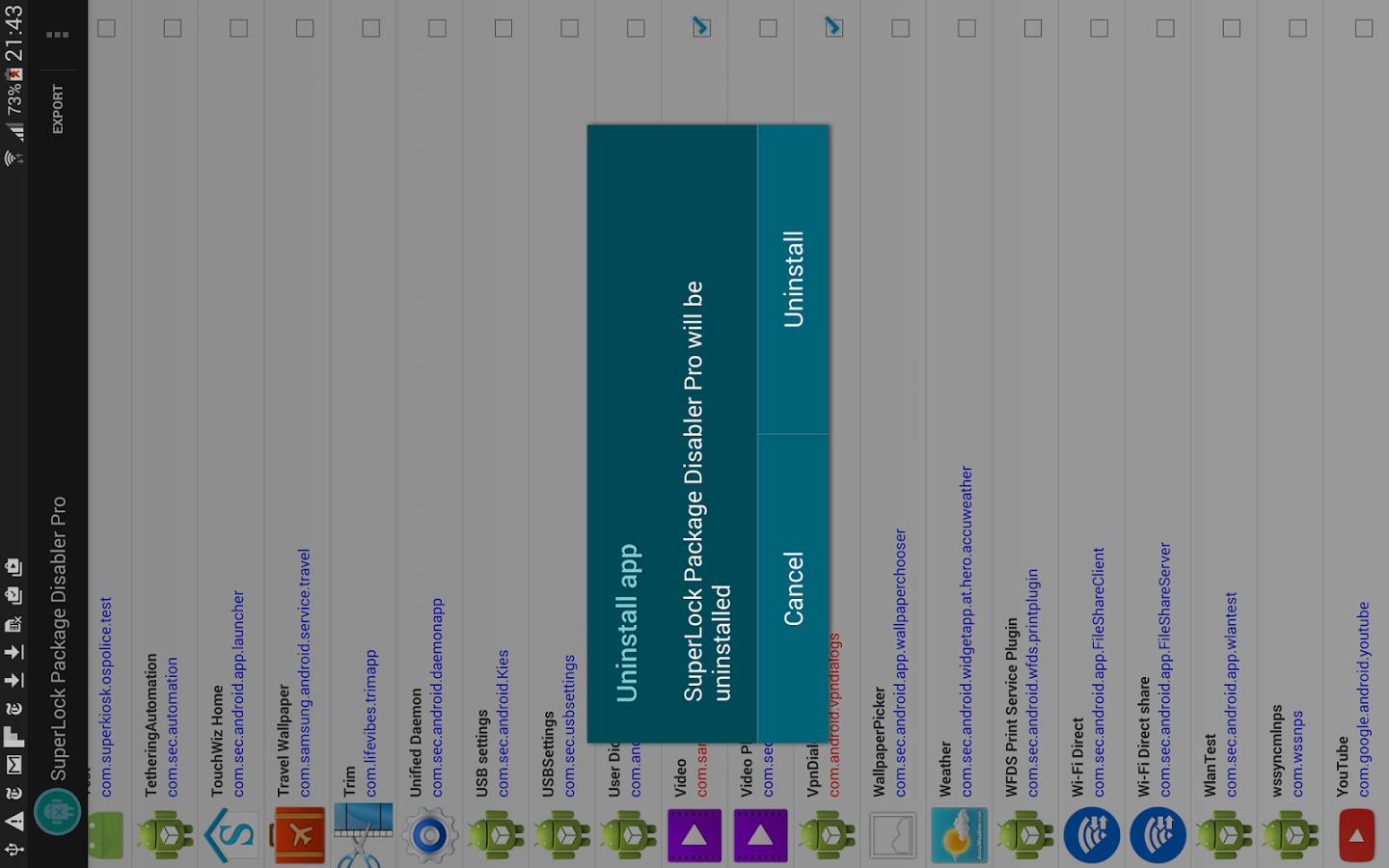 Package Disabler Pro (Samsung) Screenshot3