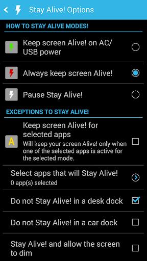 Stay Alive! Keep screen awake Screenshot2