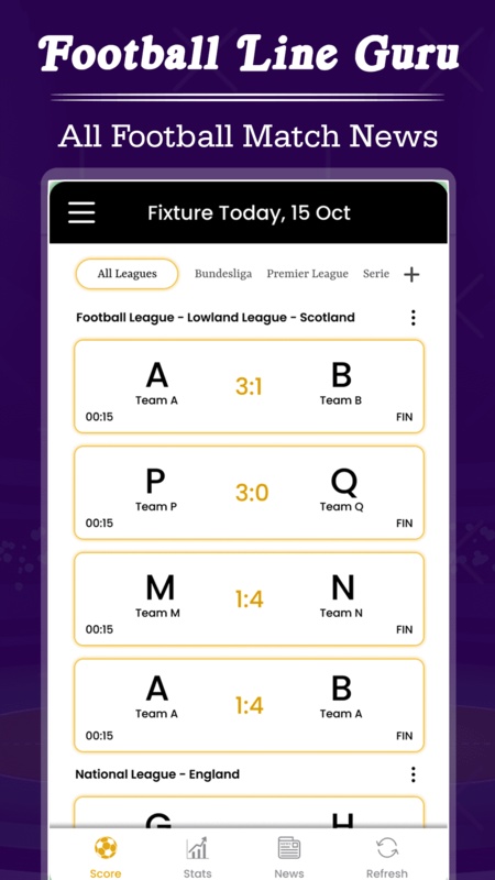 Football Line Guru - Football Live Scores and News Screenshot4