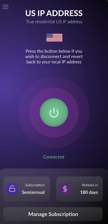 US Residential IP Address VPN Screenshot1