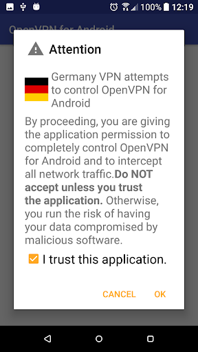 Germany VPN-Plugin for OpenVPN Screenshot3