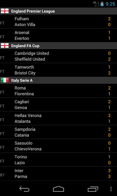 Soccer LiveScores Screenshot3